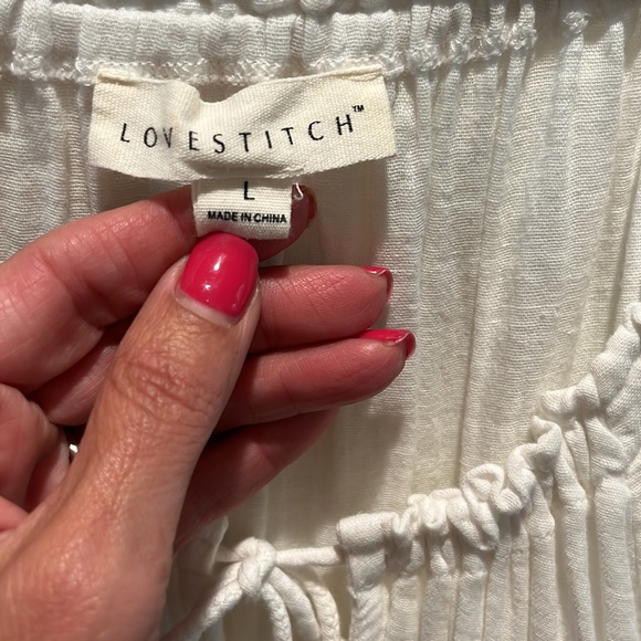 Women’s blouse. Off white. Large. Lovestitch brand - Picture 2 of 3